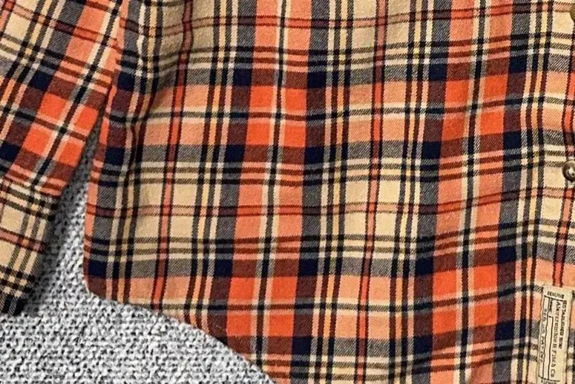 아베크롬비 체크 오렌지 빈티지 셔츠 S 상품이미지6
