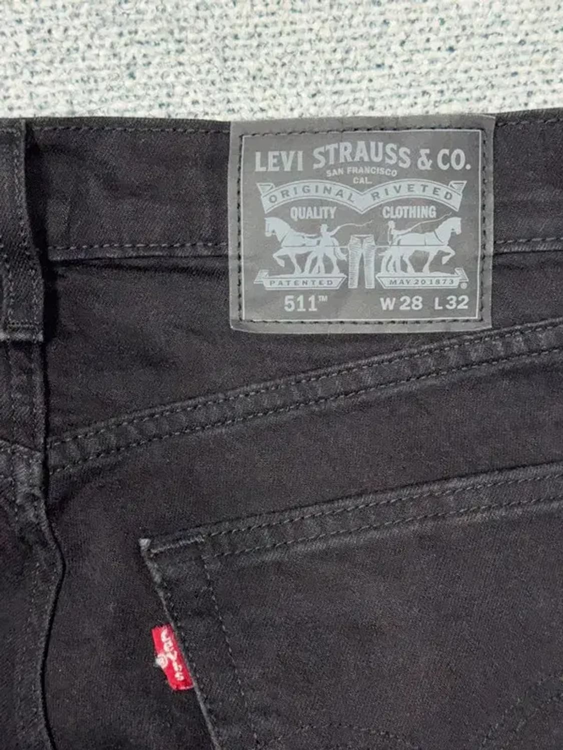 리바이스 511 블랙 데님 팬츠 28 상품이미지6
