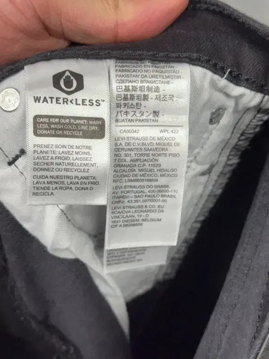 리바이스 511 블랙 데님 팬츠 28 상품이미지7