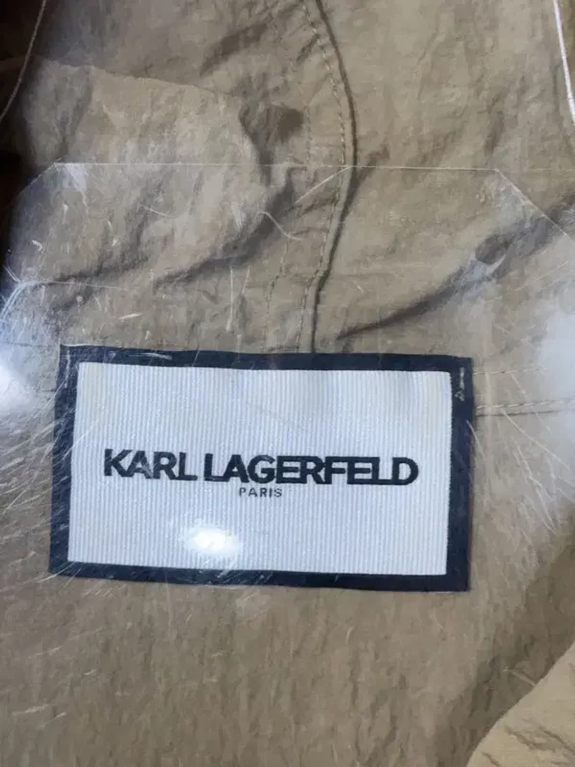 칼 라거펠트 카키 나일론 오버핏 코트 90 상품이미지8