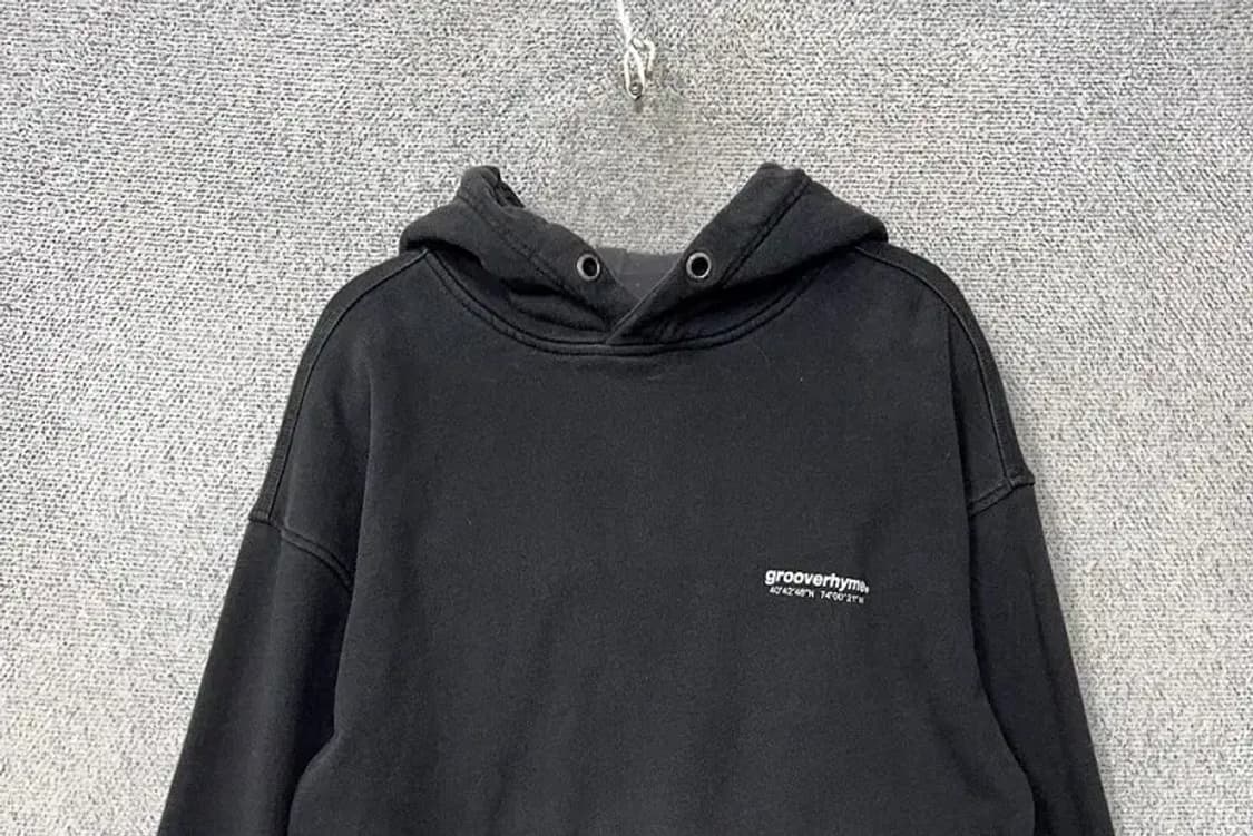 그루브라임 블랙 로고 후드티 S 상품이미지3