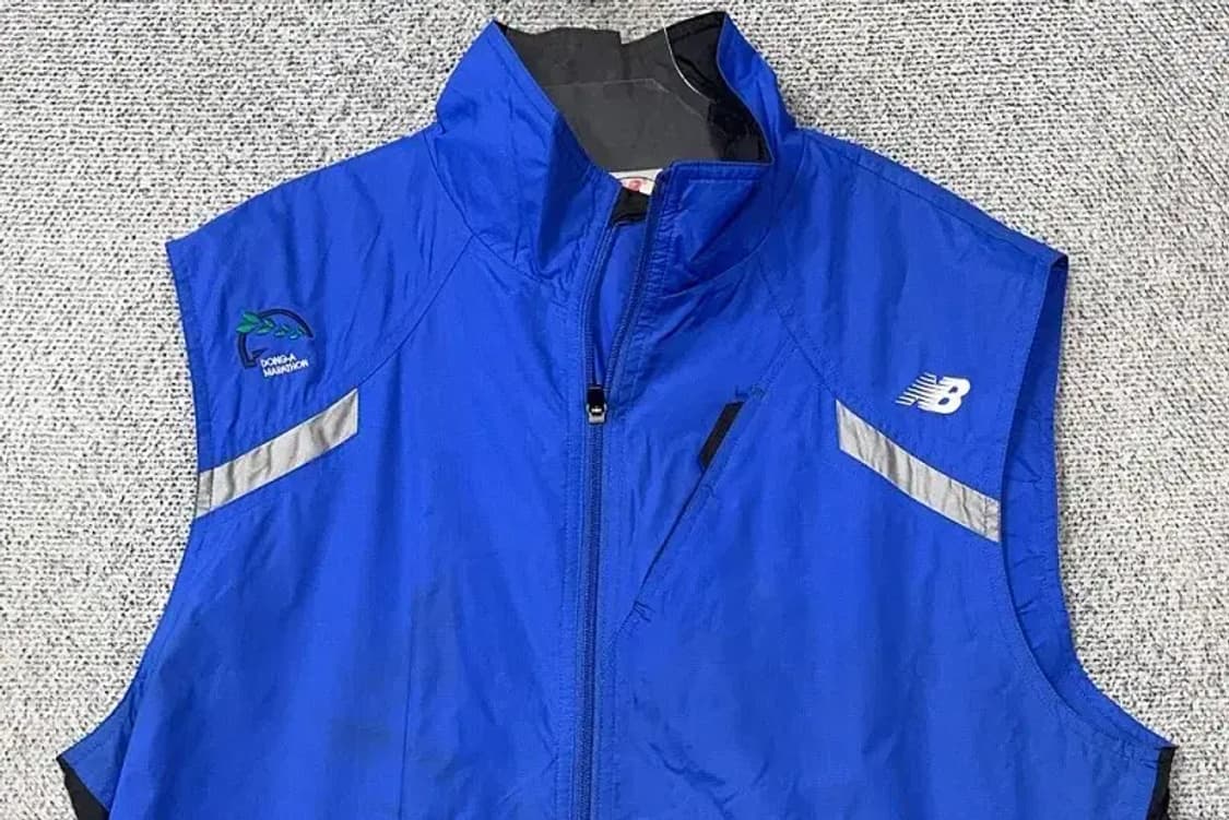 뉴발란스 블루 기능성 바람막이 조끼 110 상품이미지3