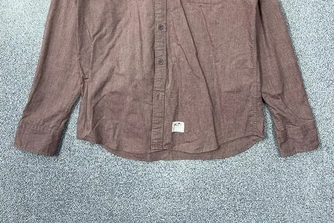 반스 브라운 빈티지 셔츠 M 상품이미지4