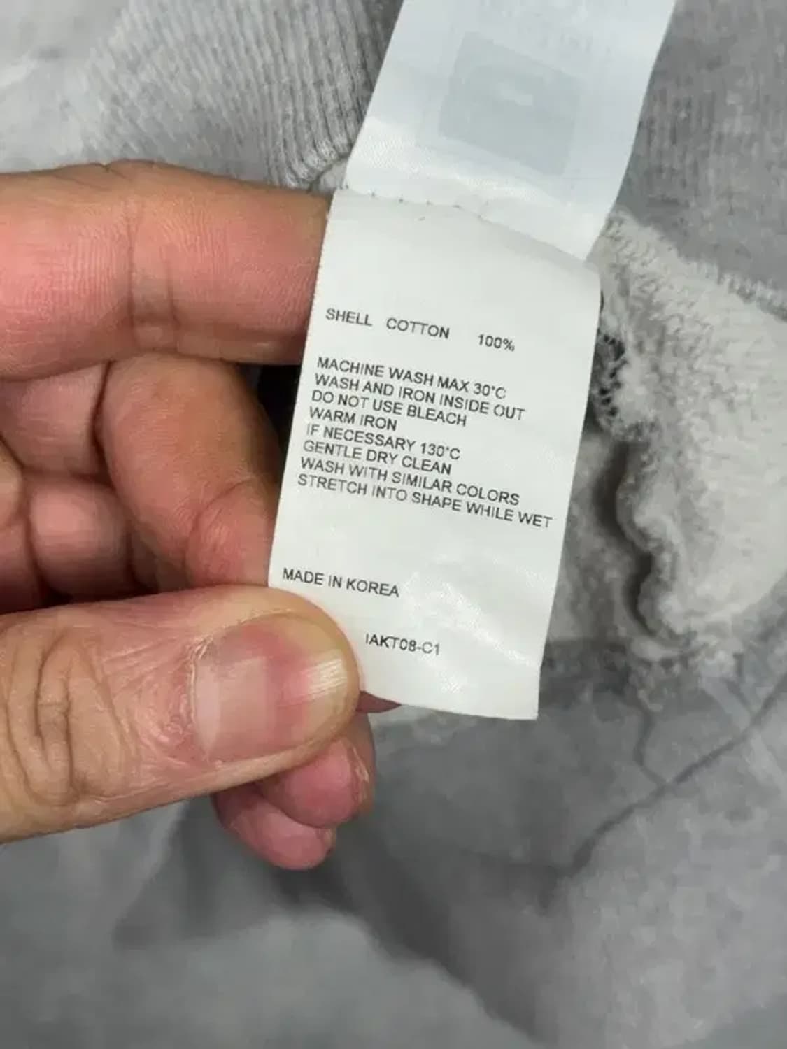 키르시 로고 라이트 그레이 후드티 1 상품이미지8