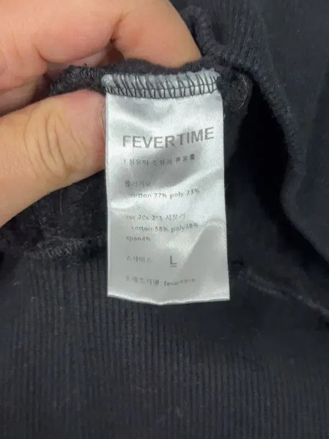 피버 타임 로고 블랙 후드티 L 상품이미지7