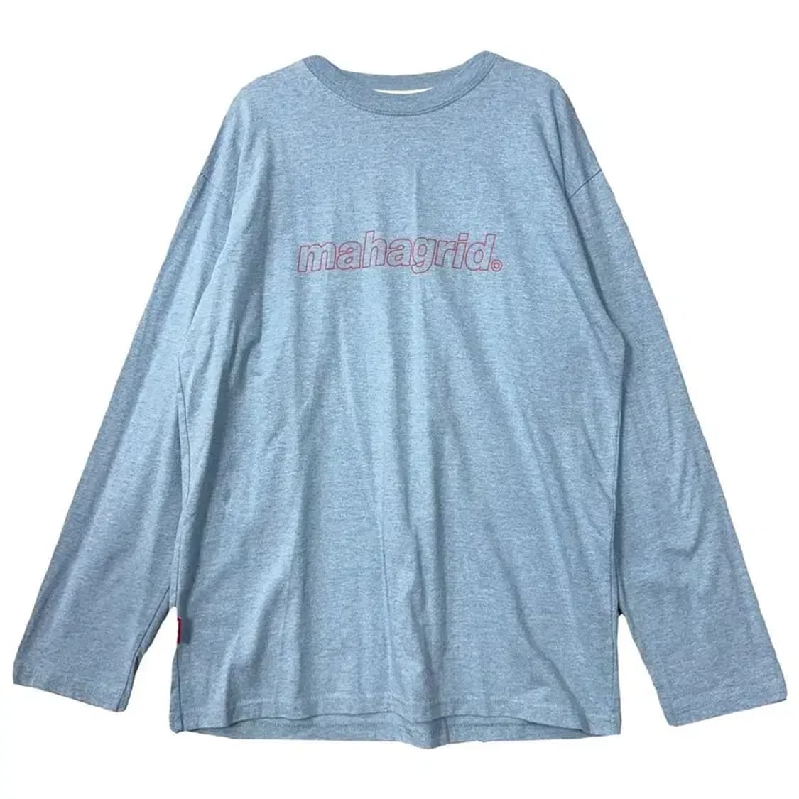 마하그리드 프린팅 라이트 블루 긴팔티 M 상품이미지1