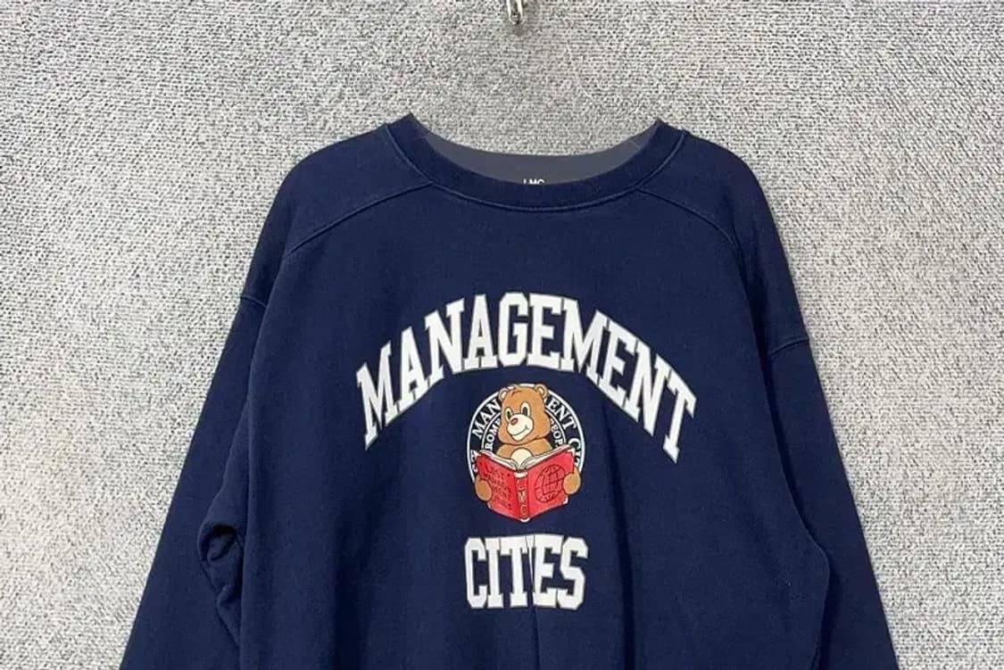 엘엠씨 프린팅 네이비 맨투맨 S 상품이미지3