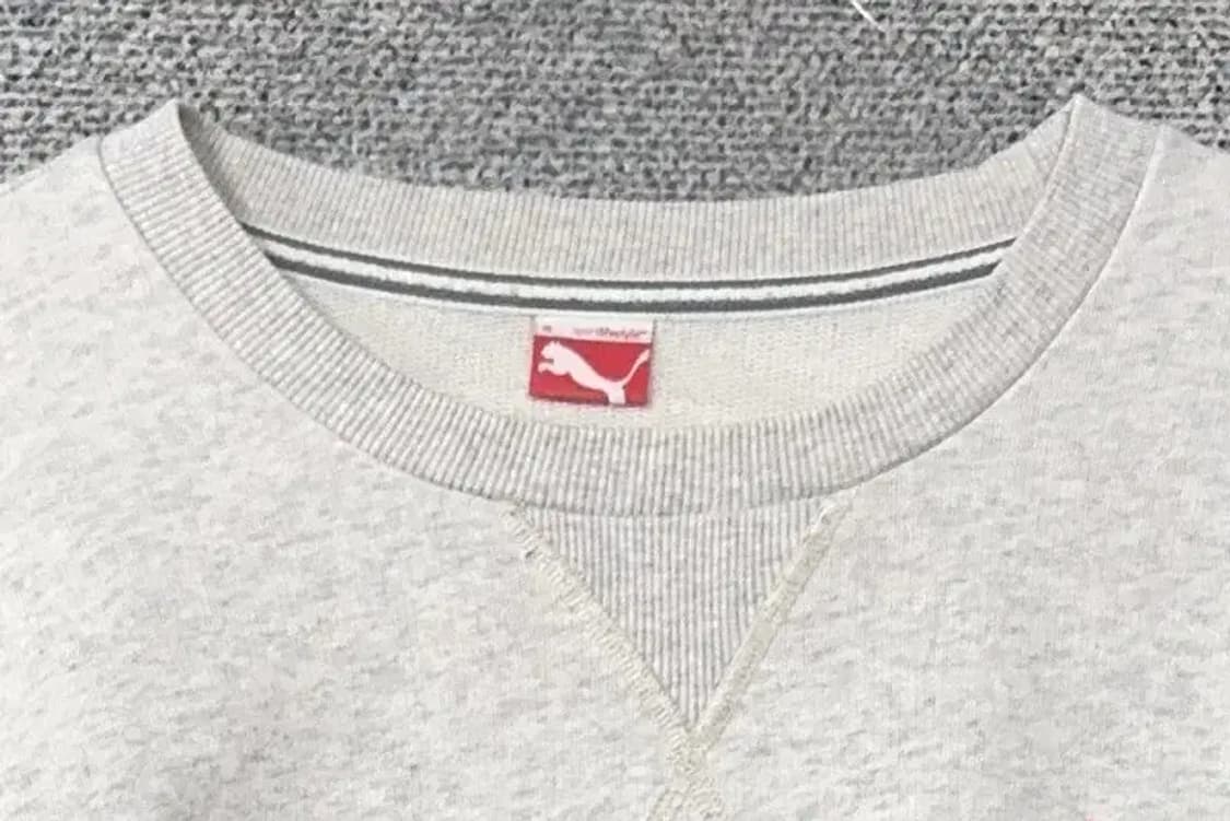 푸마 라이트 그레이 로고 맨투맨 XL 상품이미지5