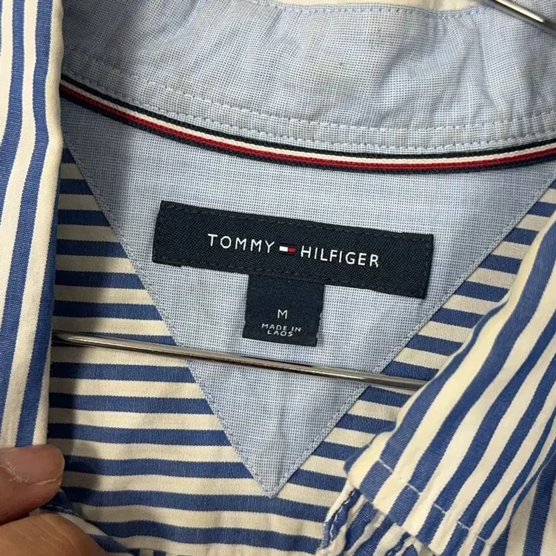 타미힐피거 스트라이프 로고 셔츠 M 상품이미지3