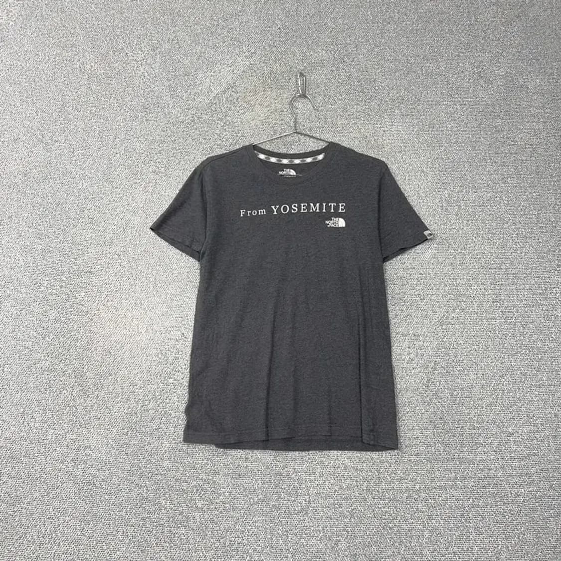 노스페이스 프린팅 그레이 반팔티 M 상품이미지1