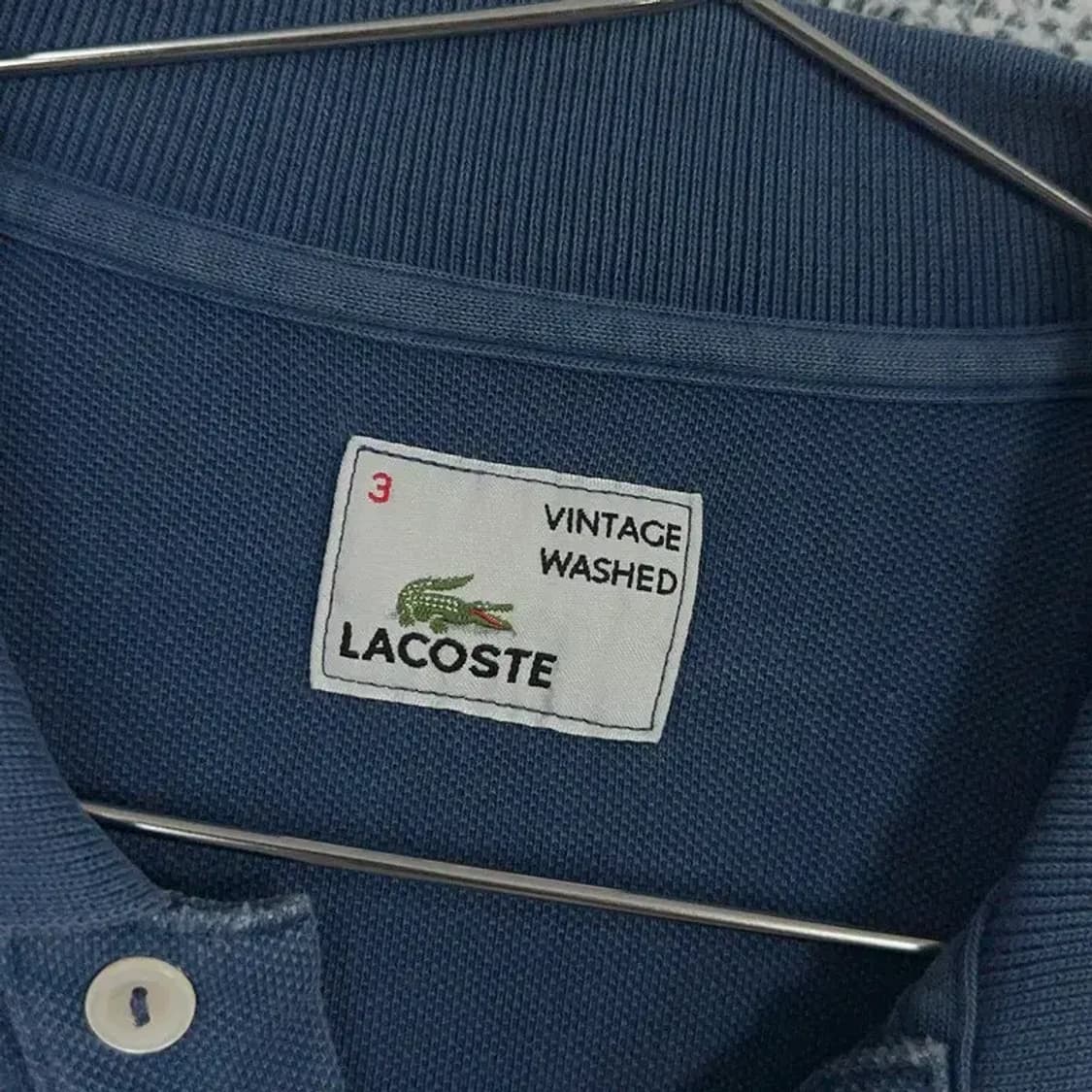 라코스테 빈티지 로고 긴팔 카라티 95 상품이미지3
