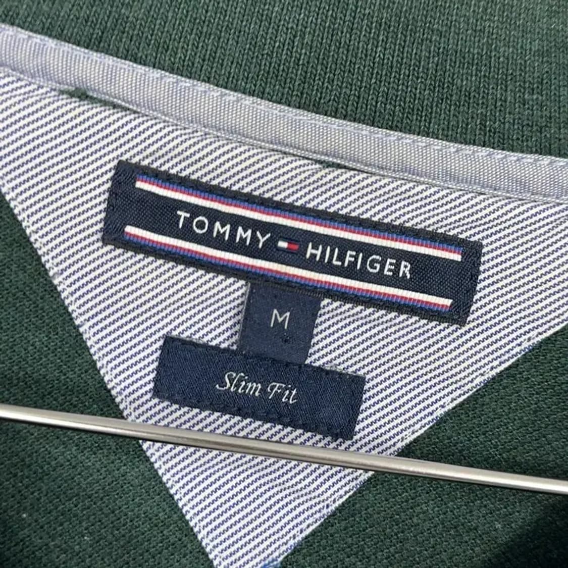 타미힐피거 그린 로고 긴팔 카라티 M 상품이미지3