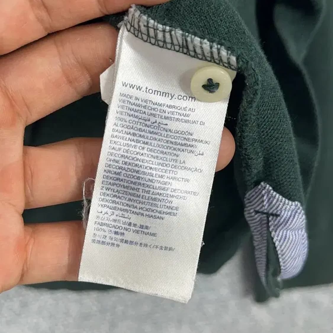타미힐피거 그린 로고 긴팔 카라티 M 상품이미지4