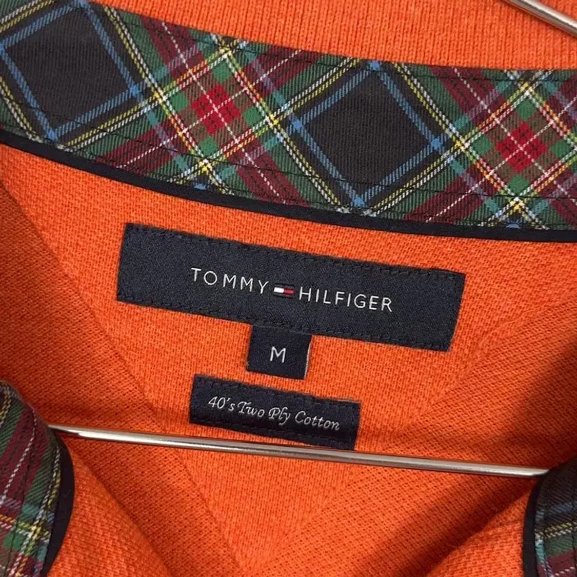타미힐피거 오렌지 로고 긴팔 카라티 M 상품이미지3
