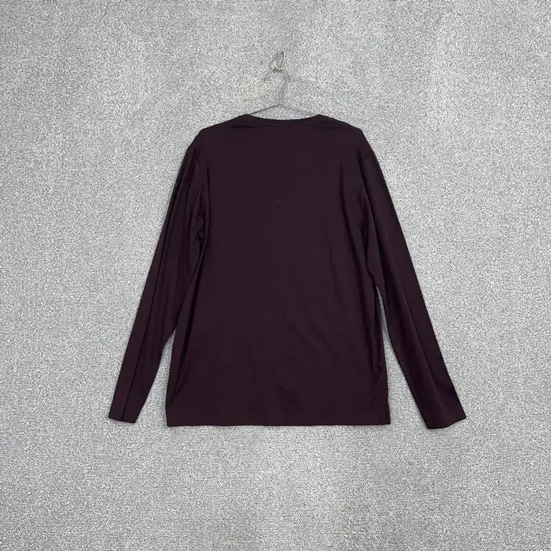 코스 남성 버건디 코튼 슬리브 긴팔티 M 상품이미지2