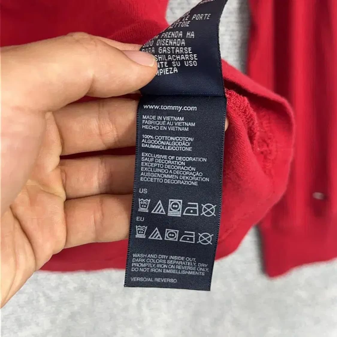 타미힐피거 빈티지 프린팅 슬리브 긴팔티 L 상품이미지4