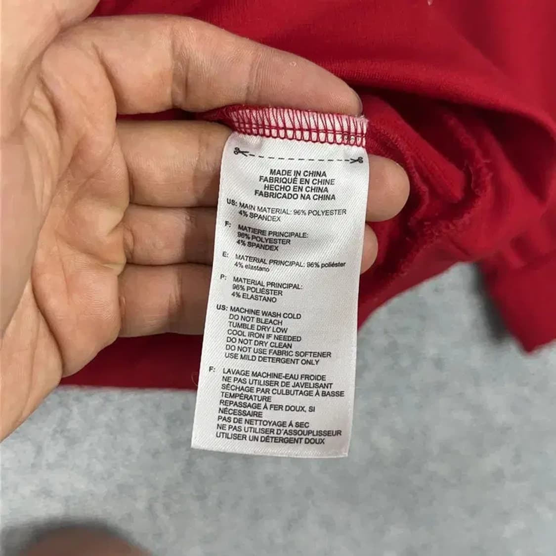 아디다스 레드 삼선 기능성 반집업 긴팔티 M 상품이미지4