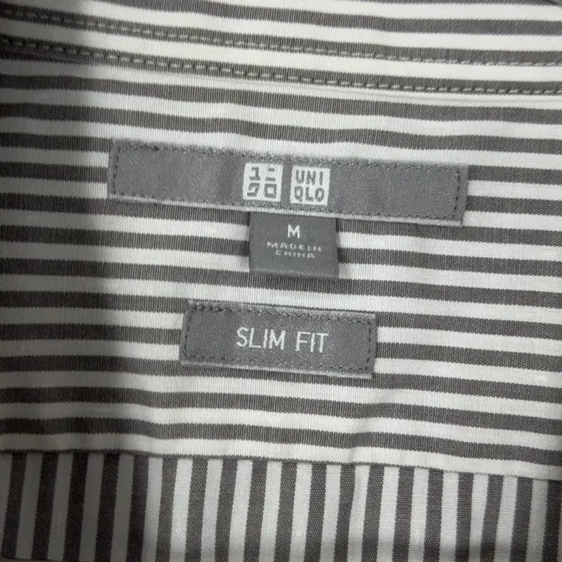 유니클로 스트라이프 슬림핏 셔츠 M 상품이미지3