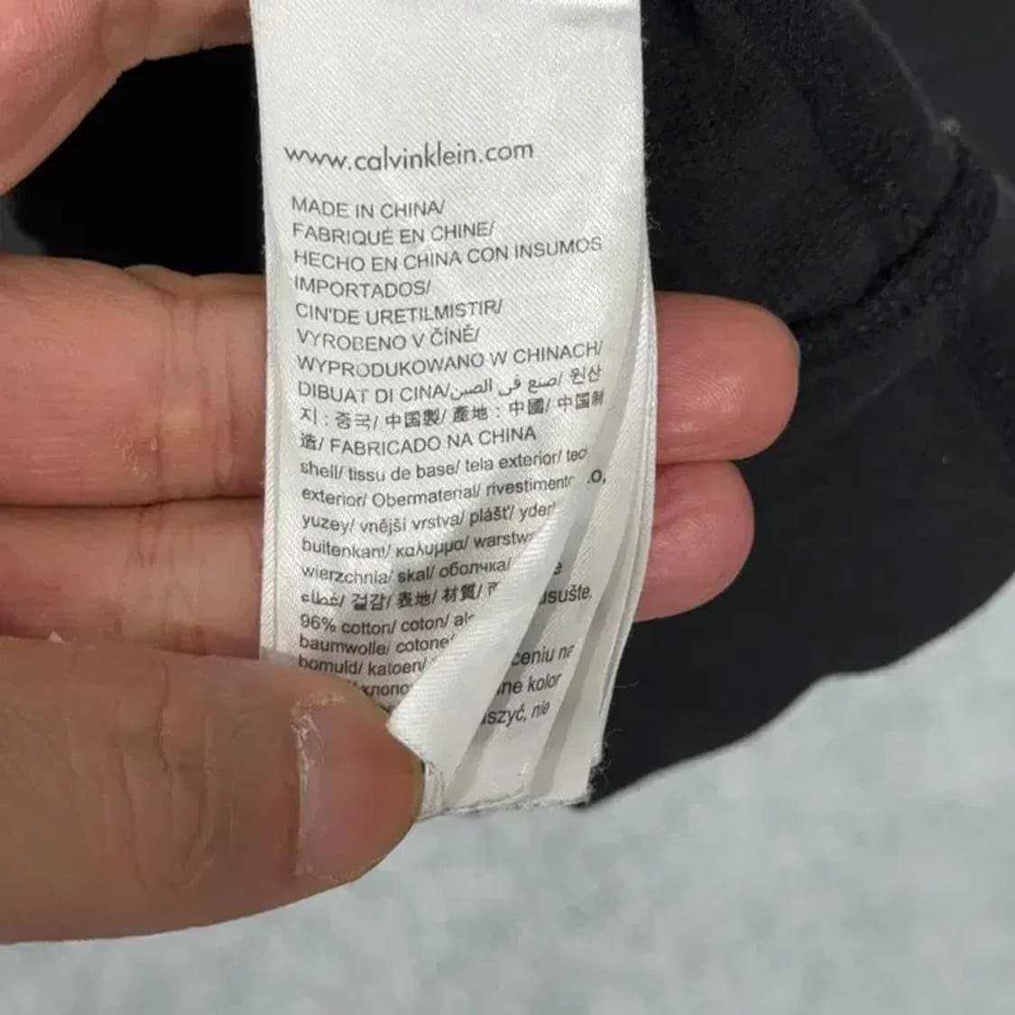 캘빈클라인 스펠 로고 코튼 긴팔티 L 상품이미지4