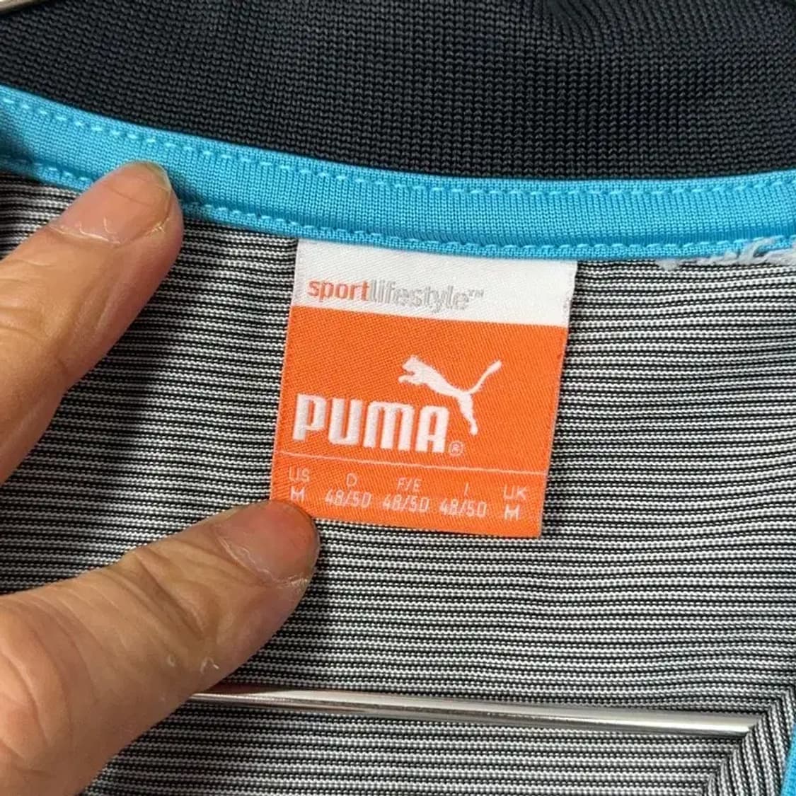 푸마 로고 기능성 반팔 카라티 M 상품이미지3