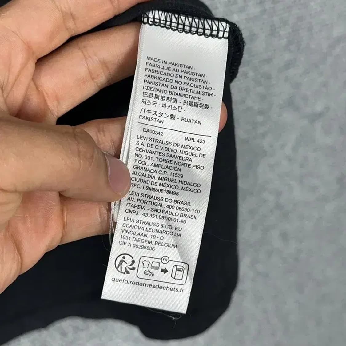 리바이스 로고 블랙 반팔티 L 상품이미지4