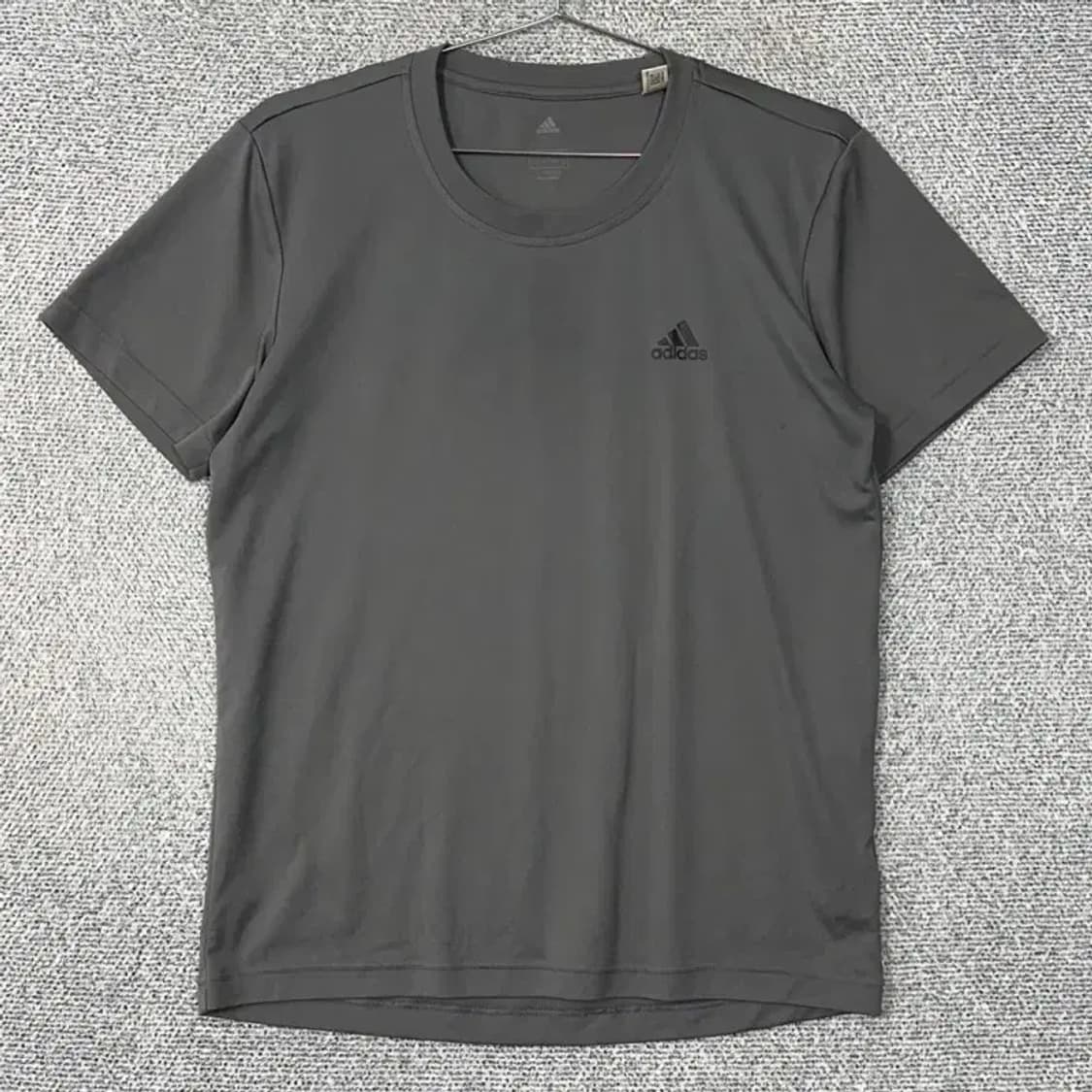 아디다스 그레이 로고 기능성 반팔티 L 상품이미지1
