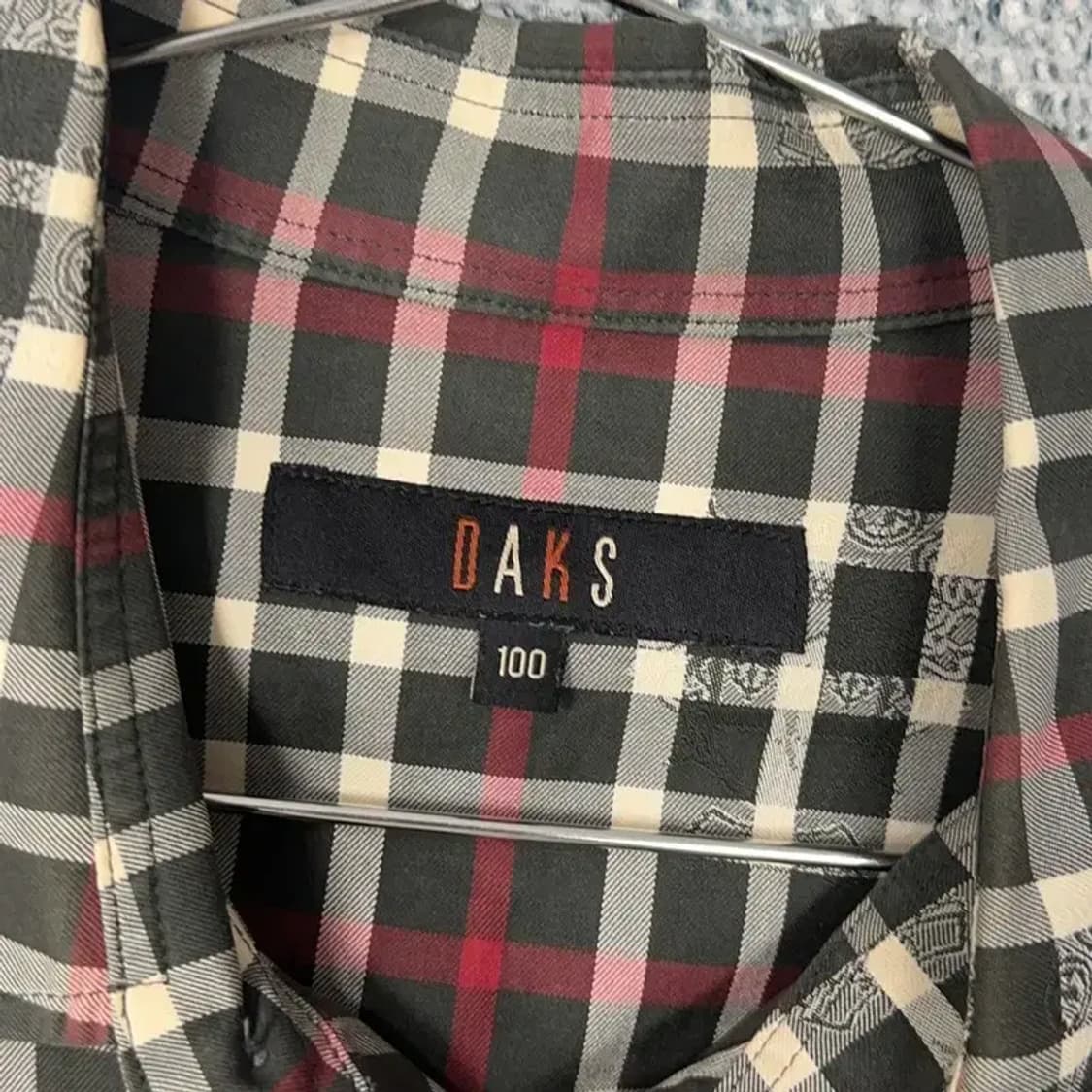 닥스 남자 캐주얼 체크셔츠 100 상품이미지3