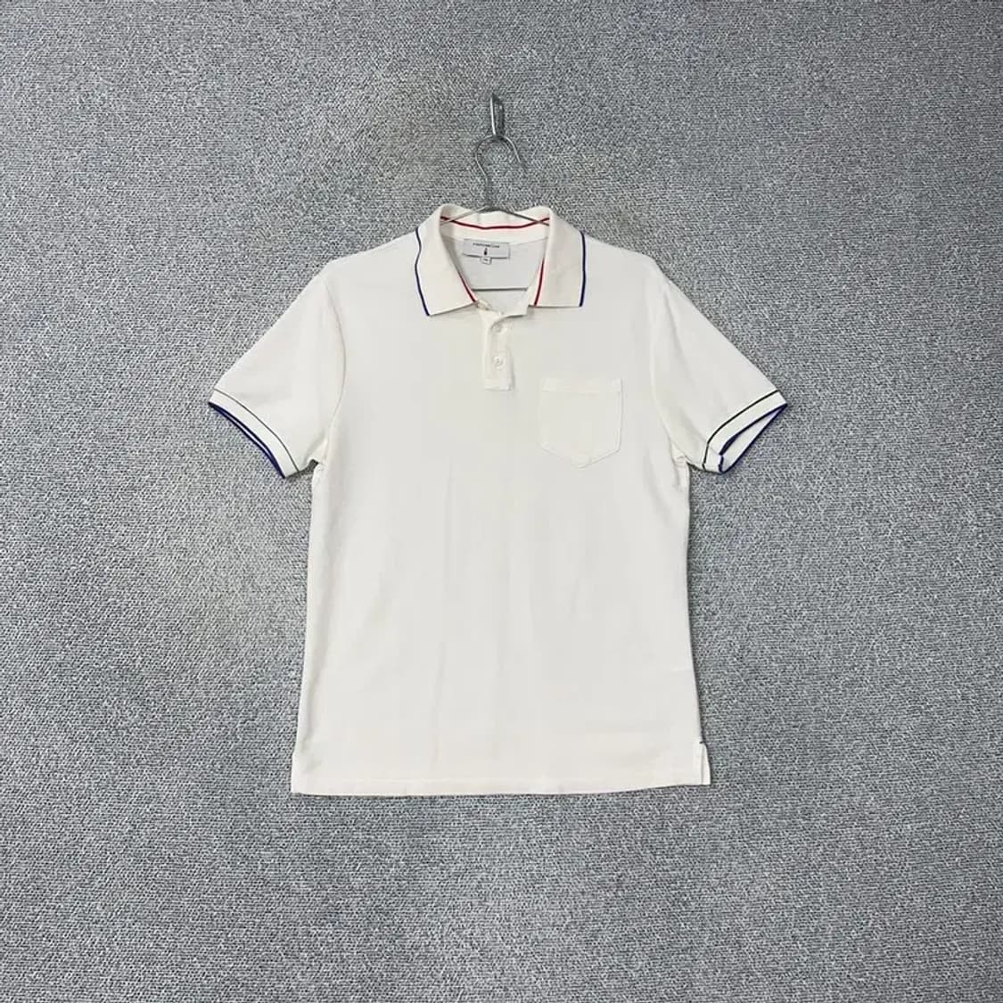 커스텀멜로우 화이트 반팔 카라티 100 상품이미지1