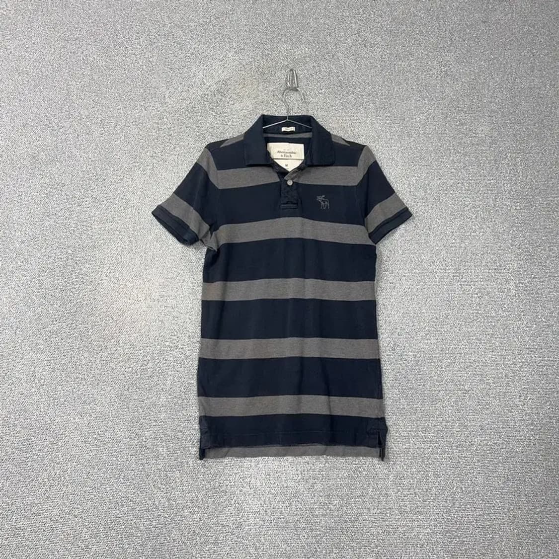 아베크롬비 스트라이프 로고 반팔 카라티 M 상품이미지1