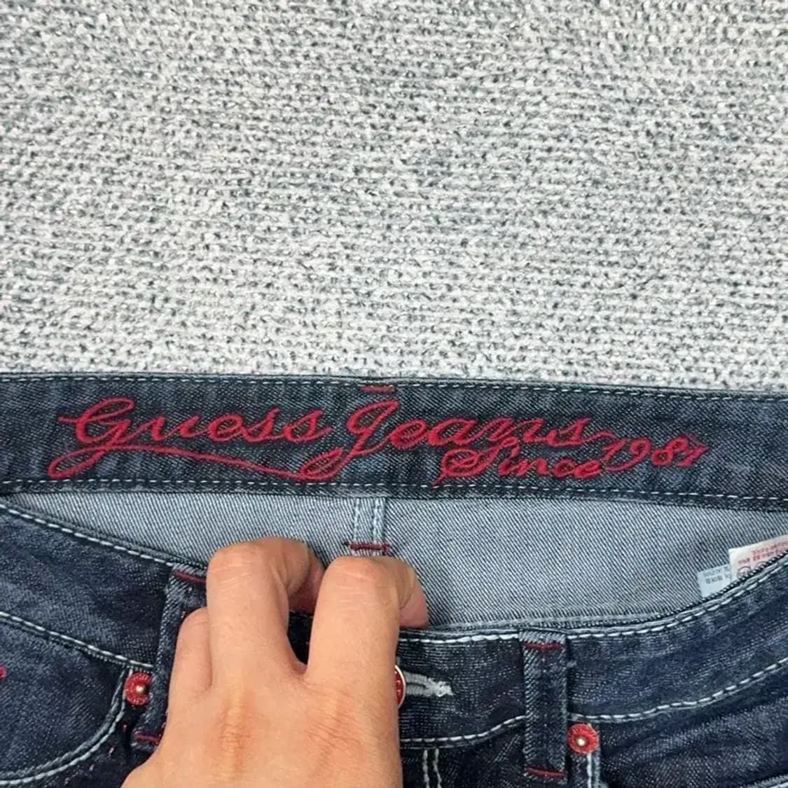 게스 레드로고 스키니진 27 상품이미지3