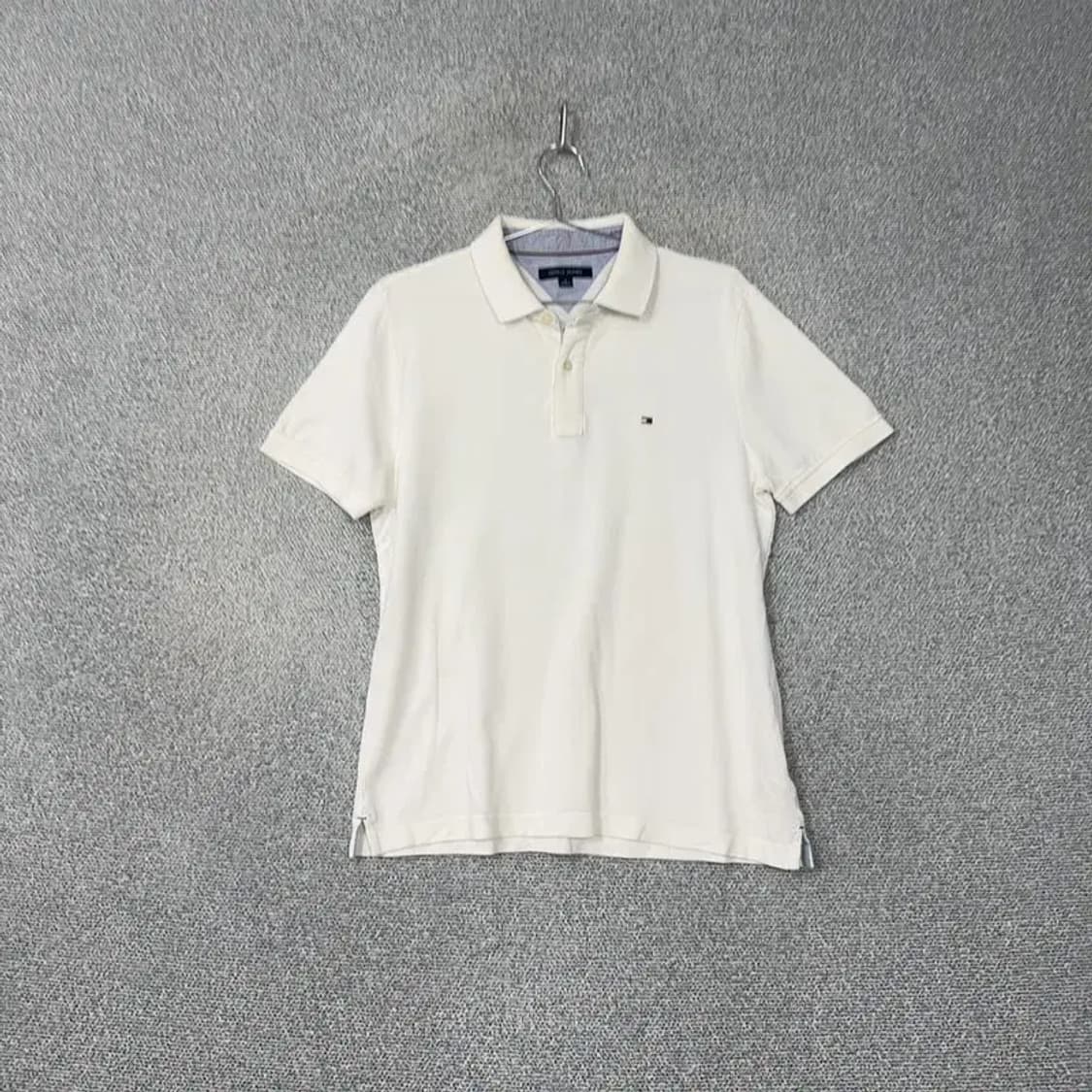 타미힐피거 화이트 반팔 카라티 M 상품이미지1