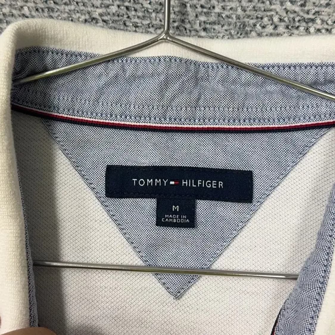 타미힐피거 화이트 반팔 카라티 M 상품이미지3