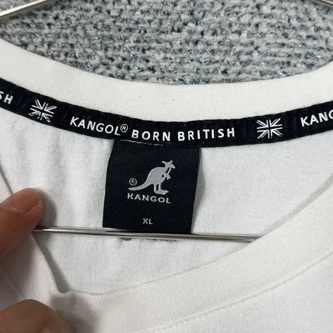 캉골 로고 화이트 반팔티 XL 상품이미지3