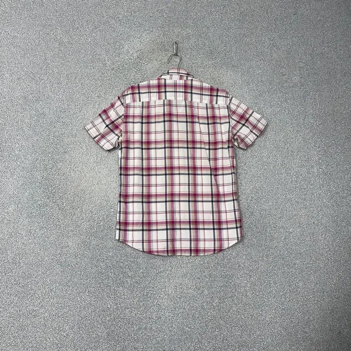 해지스 로고 남성 체크 반팔 셔츠 100 상품이미지2