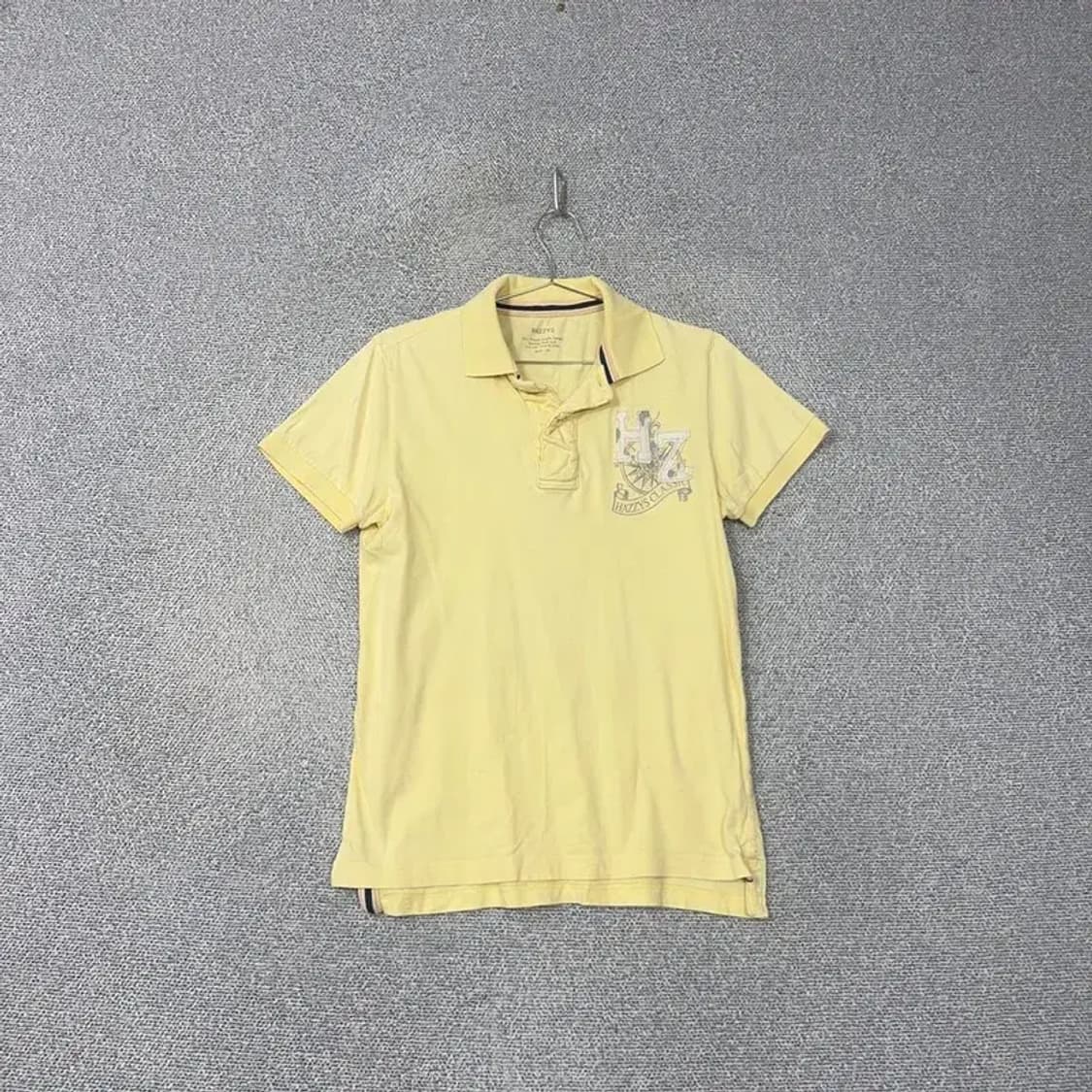 해지스 옐로우 빅로고 반팔 카라티 100 상품이미지1