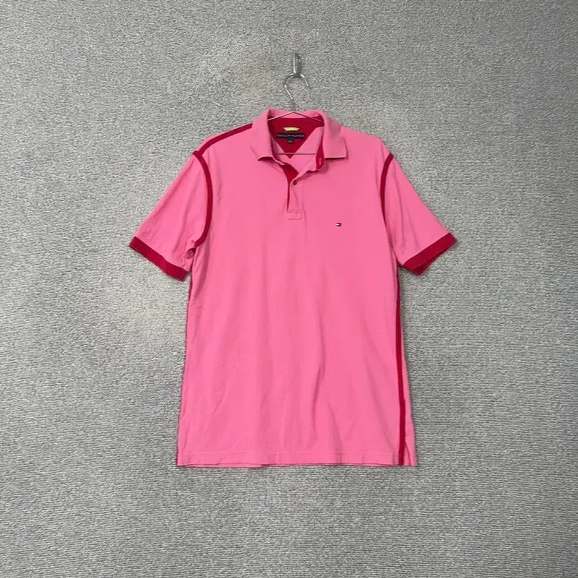 타미힐피거 로고 핫핑크 반팔 카라티 M 상품이미지1