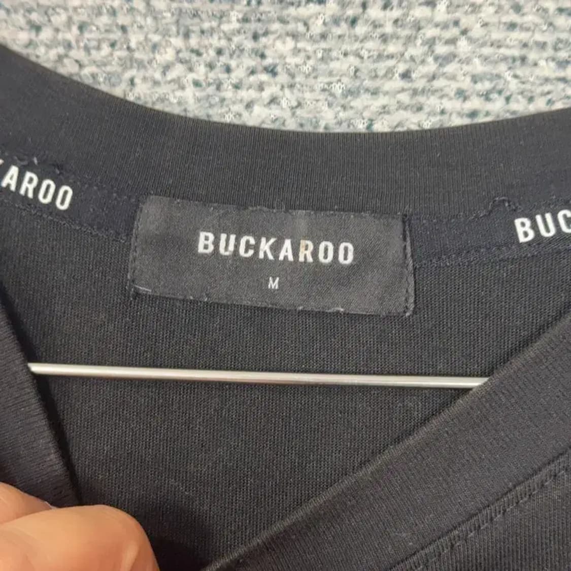 버커루 로고 블랙 반팔티 M 상품이미지3