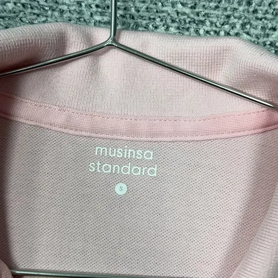 무신사스탠다드 연핑크 카라 원피스 S 상품이미지5