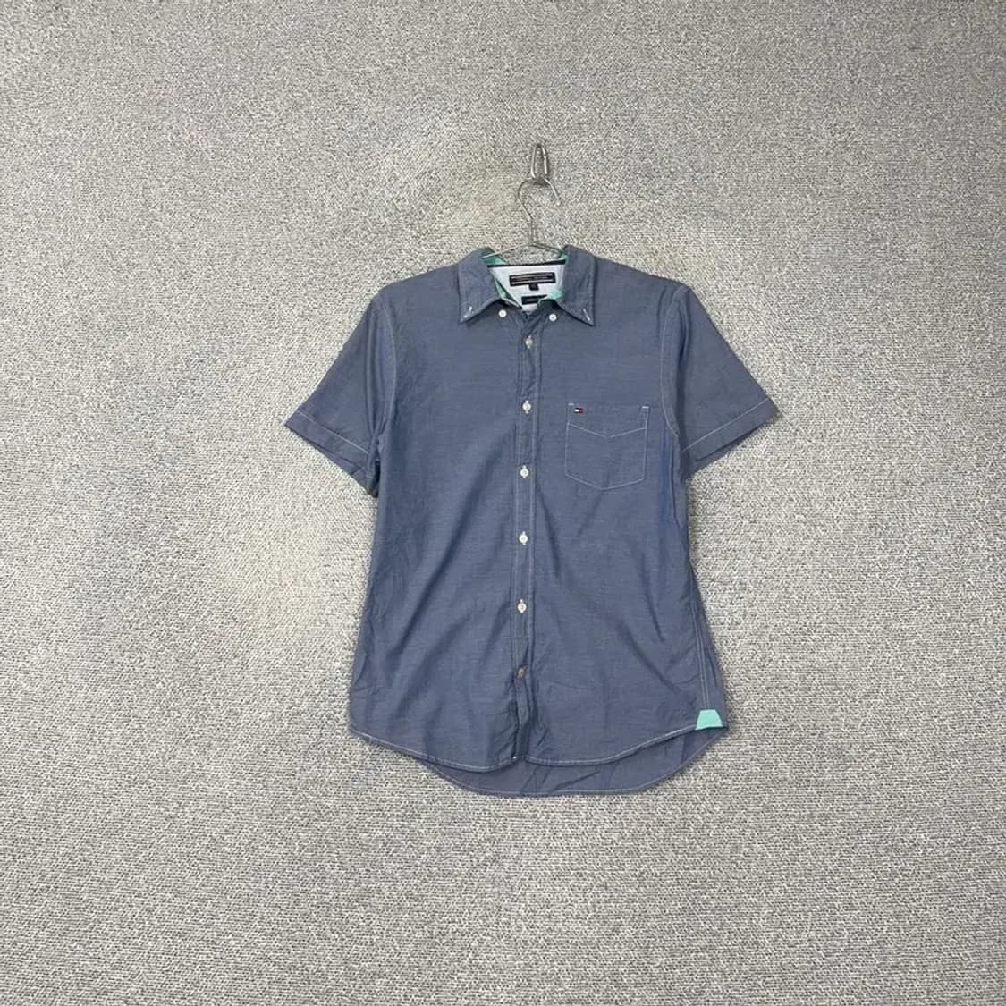 타미힐피거 로고 캐주얼 반팔 셔츠 S 상품이미지1