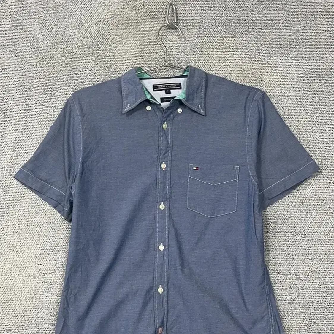 타미힐피거 로고 캐주얼 반팔 셔츠 S 상품이미지3