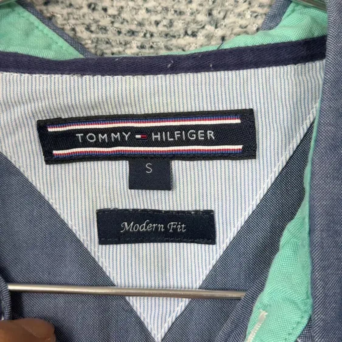 타미힐피거 로고 캐주얼 반팔 셔츠 S 상품이미지5