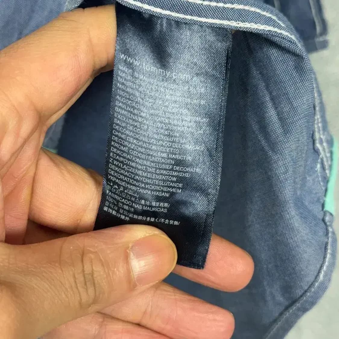 타미힐피거 로고 캐주얼 반팔 셔츠 S 상품이미지6