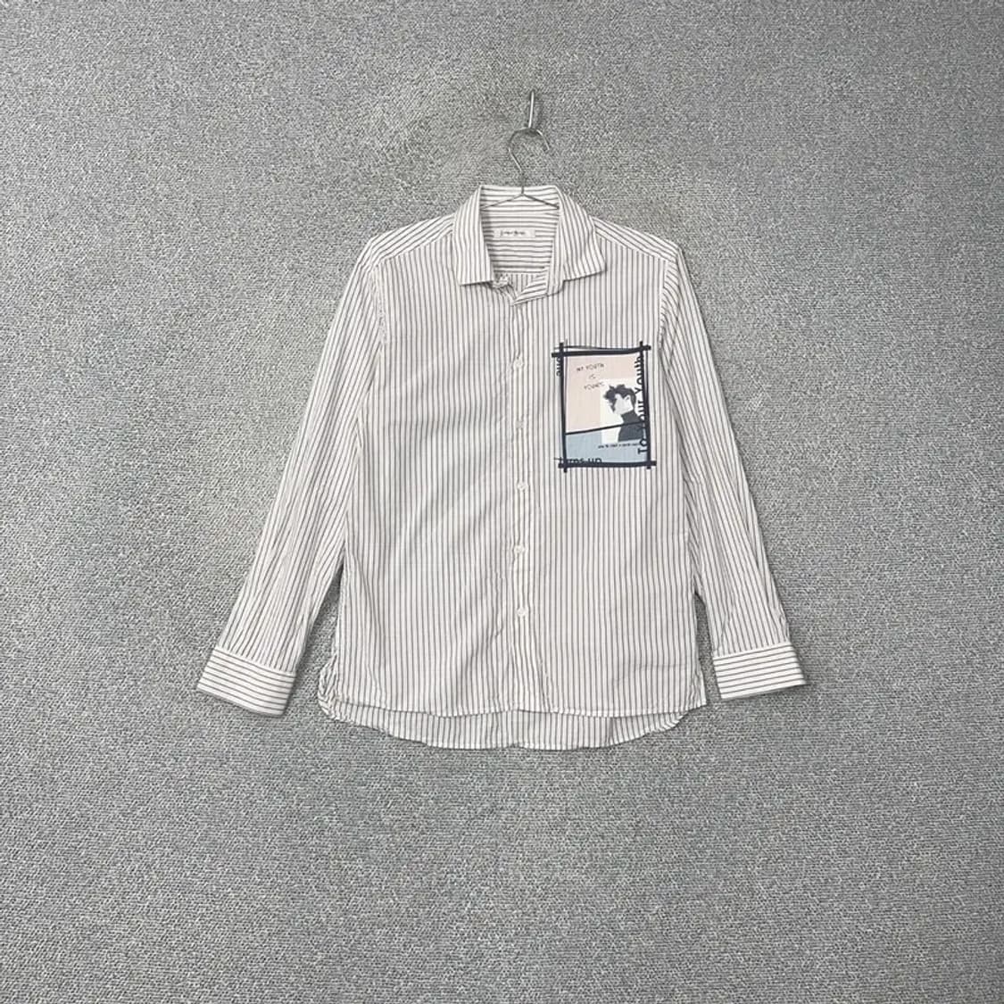 마인드브릿지 캐주얼 프린팅 코튼 셔츠 95 상품이미지1