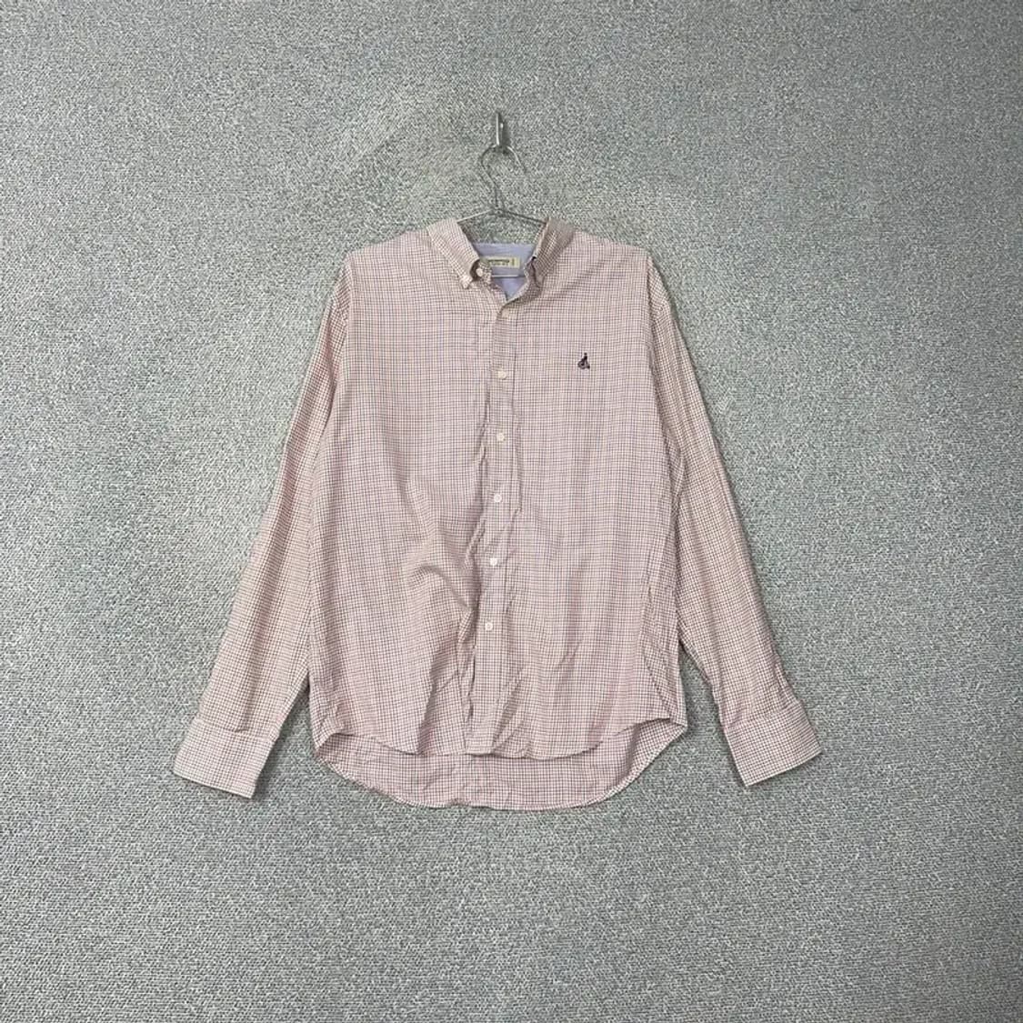 빈폴 슬림핏 로고 체크셔츠 110 상품이미지1