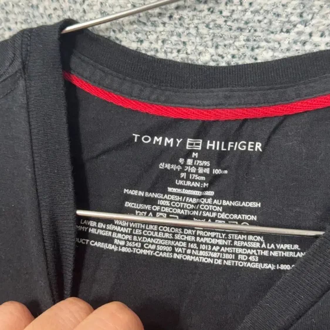 타미힐피거 블랙 로고 코튼 반팔티 M 상품이미지3