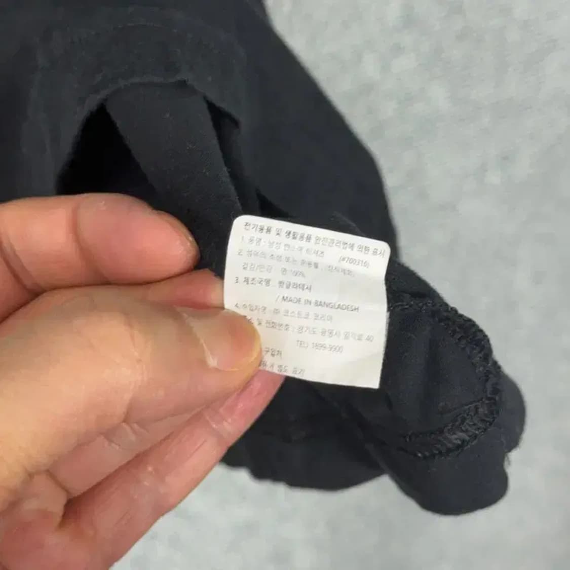 타미힐피거 블랙 로고 코튼 반팔티 M 상품이미지4