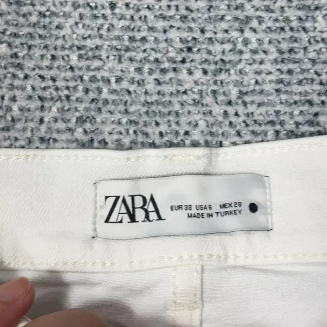 자라 여성 화이트 크롭진 26 상품이미지5