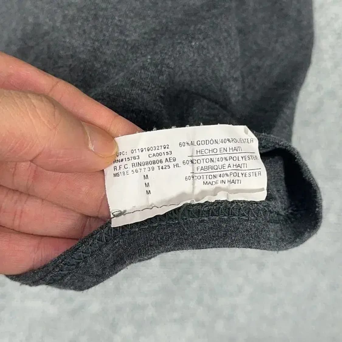 챔피온 그레이 코튼 반팔티 M 상품이미지4