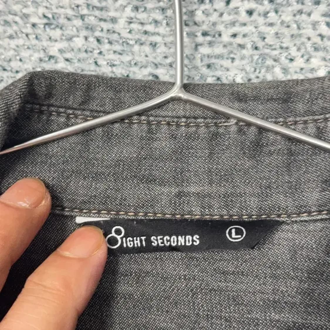 에잇세컨즈 흑청 데님셔츠 L 상품이미지3