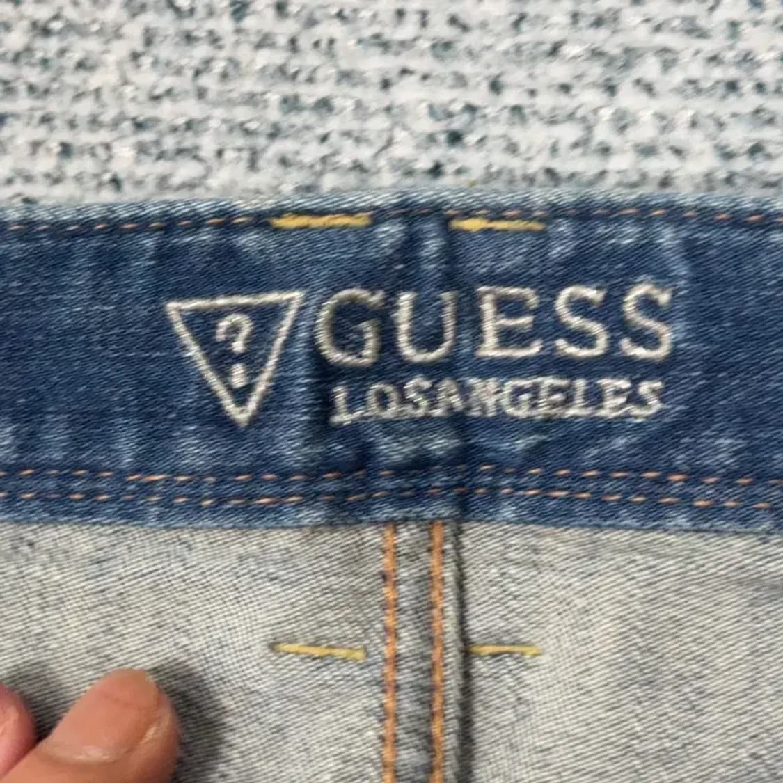 게스 골드로고 여성 데님팬츠 25 상품이미지6